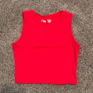 ZYIA Red High Neck Stronger Tank